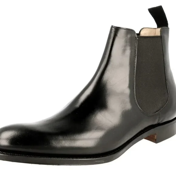 Church\'s Houston Boot (Prada). Black Monolith Leather And Re-nylon Boots With Pouch | PRADA main image 4